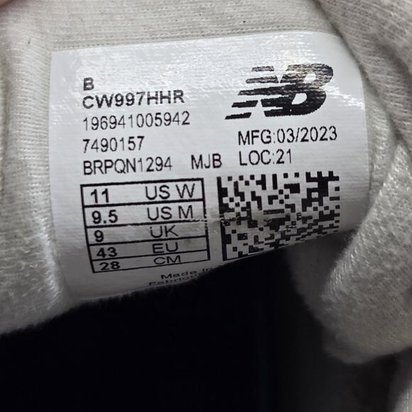 Unisex Women's 11 Men’s 9.5 New Balance 997H White Blue Red Running Shoes - Picture 12 of 12